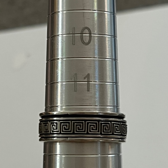 Silver Greek Key Pattern Ring - Picture 6 of 6